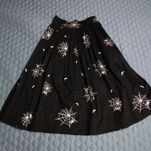 Spiderweb print skirt